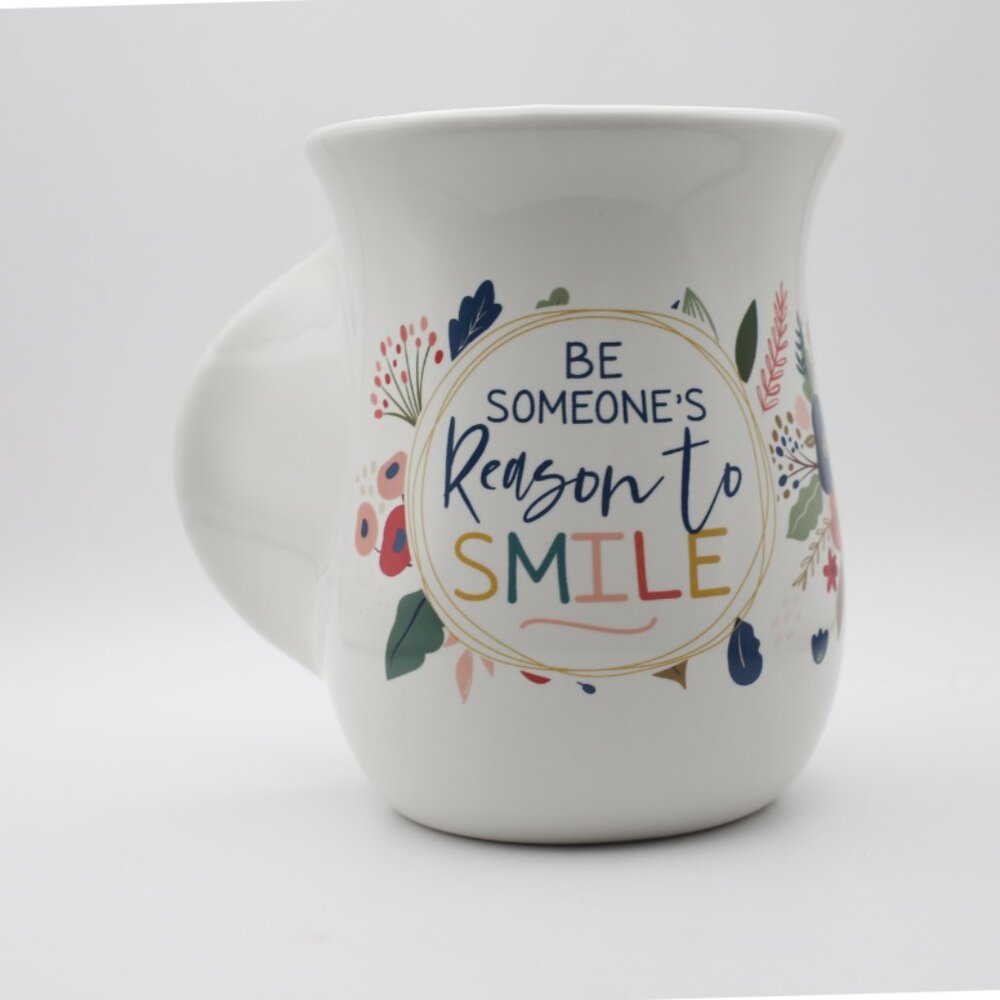 P. GRAHAM DUNN MUG Oversized UNIQUE HANDLE Be Someone's Reason To Smile